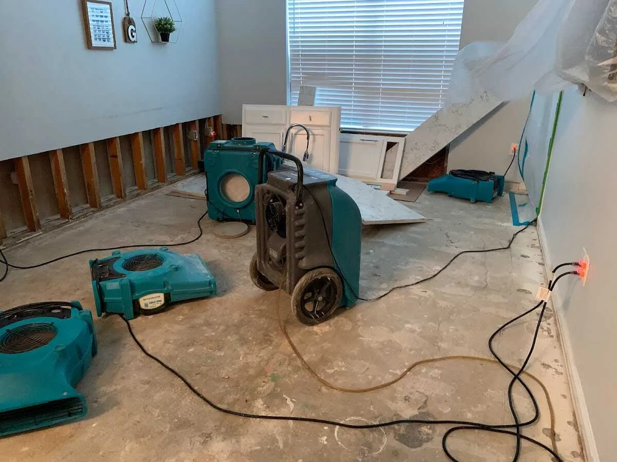 Dehumidifier in flood-cut room for Water Extraction & Removal in El Dorado